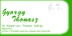 gyorgy thomasz business card