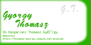 gyorgy thomasz business card